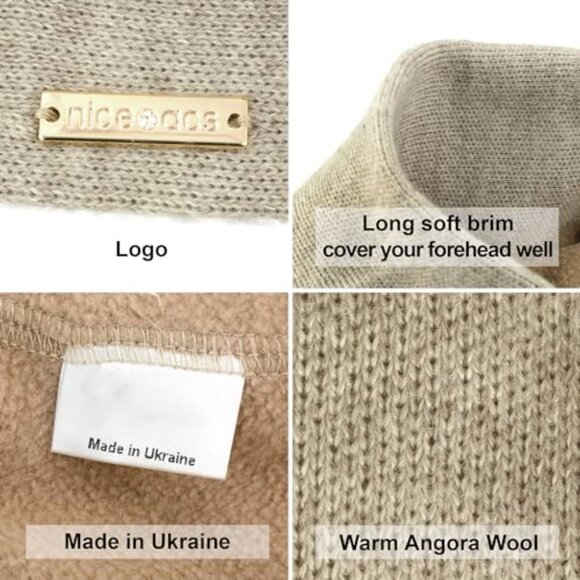 Wool Angora Beret Fleece Lined French Paris Hat Chic Retro Winter main image 6